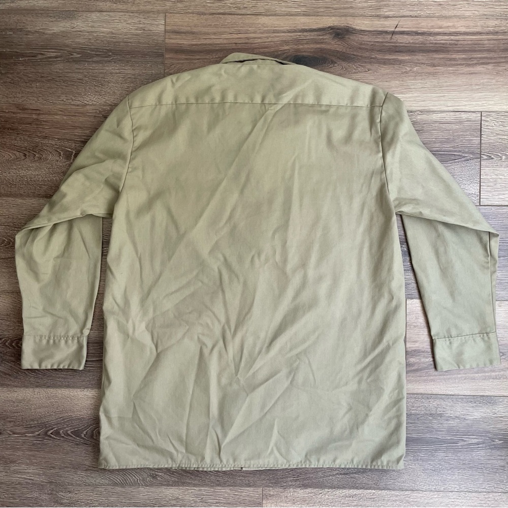 Dickies Industrial Long Sleeve Work Shirt, Khaki Tan, W416726 574KH - Picture 4 of 4